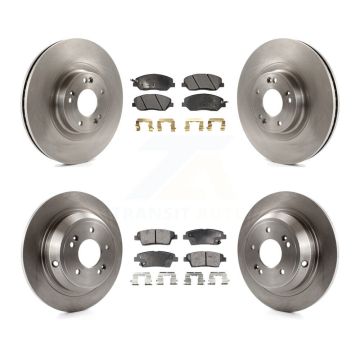 Front Rear Disc Brake Rotors And Ceramic Pads Kit For 2012 Hyundai Genesis 3.8L K8T-101494
