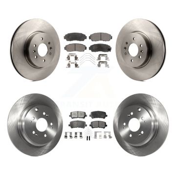 Front Rear Disc Brake Rotors And Ceramic Pads Kit For 2011-2014 Honda Odyssey K8T-101502