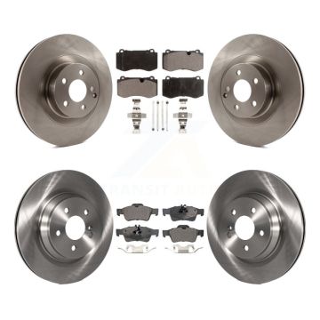 Front Rear Brake Rotors Ceramic Pad Kit For Mercedes-Benz S550 S450 SL550 S350 CL550 S400 K8T-101504