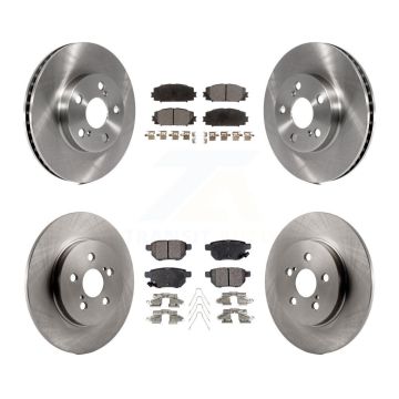 Front Rear Disc Brake Rotors And Ceramic Pads Kit For Lexus CT200h K8T-101506