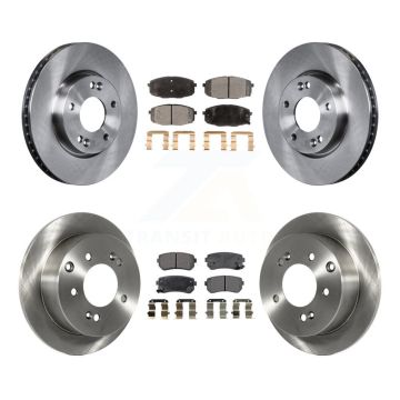 Front Rear Disc Brake Rotors And Ceramic Pads Kit For Kia Forte Koup Forte5 K8T-101507