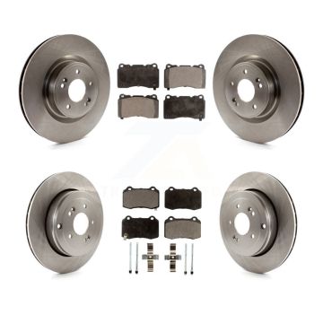 Front Rear Disc Brake Rotors And Ceramic Pads Kit For Hyundai Genesis Coupe K8T-101510