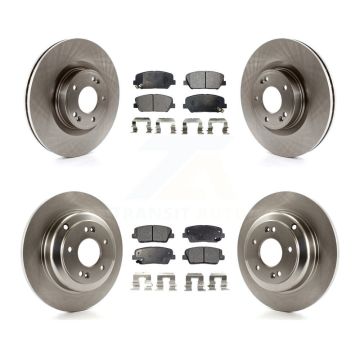 Front Rear Disc Brake Rotors And Ceramic Pads Kit For Hyundai Genesis Coupe K8T-101511
