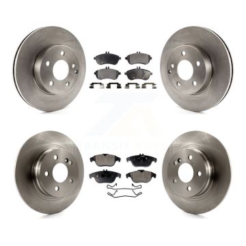 Front Rear Disc Brake Rotors And Ceramic Pads Kit For Mercedes-Benz C250 C230 K8T-101515