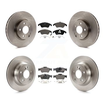Front Rear Disc Brake Rotors And Ceramic Pads Kit For Mercedes-Benz E350 E400 K8T-101519