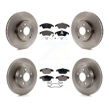 Front Rear Disc Brake Rotors And Ceramic Pads Kit For Mercedes-Benz C300 C350 E350 K8T-101520