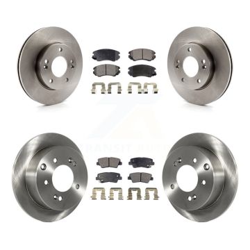 Front Rear Disc Brake Rotors And Ceramic Pads Kit For 2010-2011 Kia Soul 1.6L K8T-101523