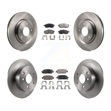 Front Rear Disc Brake Rotors And Ceramic Pads Kit For Nissan Sentra Juke K8T-101524