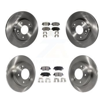 Front Rear Disc Brake Rotors Ceramic Pad Kit For Kia Forte Hyundai Elantra GT Forte5 Koup K8T-101528