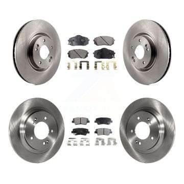 Front Rear Disc Brake Rotors And Ceramic Pads Kit For Hyundai Sonata Kia Cadenza K8T-101534
