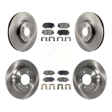 Front Rear Disc Brake Rotors And Ceramic Pads Kit For 2016-2017 Hyundai Azera Limited K8T-101538