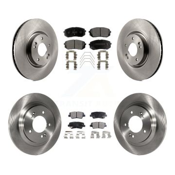 Front Rear Brake Rotors Ceramic Pad Kit For 16 Hyundai Sonata With Electric Parking K8T-101540