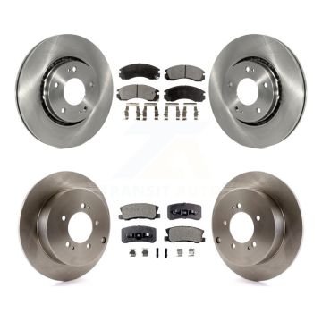 Front Rear Disc Brake Rotors And Ceramic Pads Kit For Mitsubishi Lancer K8T-101545