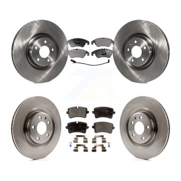 Front Rear Brake Rotor & Ceramic Pad Kit For 2014 Audi A6 With 356mm Diameter K8T-101546