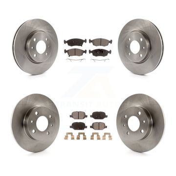 Front Rear Disc Brake Rotors And Ceramic Pads Kit For Fiat 500 K8T-101551