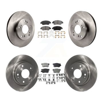 Front Rear Disc Brake Rotors And Ceramic Pads Kit For 2013-2015 Acura ILX 1.5L K8T-101553