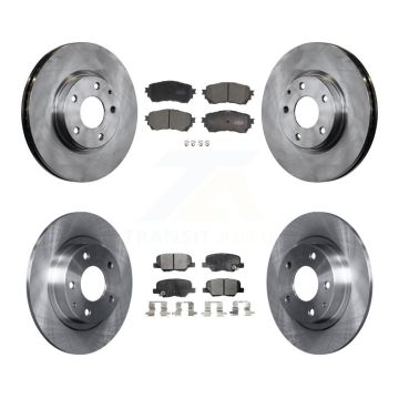 Front Rear Disc Brake Rotors And Ceramic Pads Kit For Mazda 6 K8T-101568