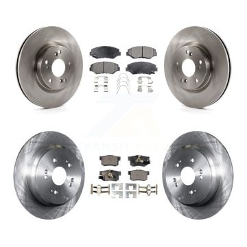 Front Rear Disc Brake Rotors And Ceramic Pads Kit For 2012-2016 Honda CR-V FWD K8T-101574