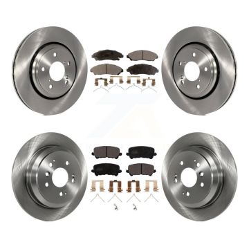 Front Rear Disc Brake Rotors And Ceramic Pads Kit For Honda Pilot Ridgeline K8T-101577