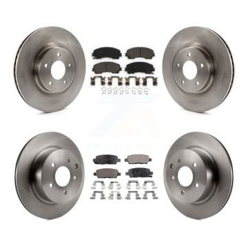 Front Rear Disc Brake Rotors And Ceramic Pads Kit For 2016-2017 INFINITI QX50 K8T-101580