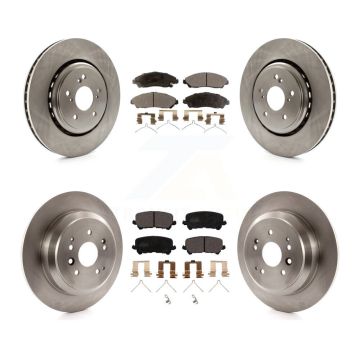 Front Rear Disc Brake Rotors And Ceramic Pads Kit For 2014-2016 Acura MDX K8T-101582
