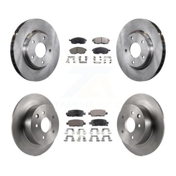 Front Rear Disc Brake Rotors And Ceramic Pads Kit For Nissan Sentra K8T-101590