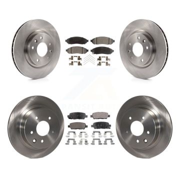 Front Rear Brake Rotors Ceramic Pad Kit For 15 Nissan LEAF Vehicles Manufactured In Japan K8T-101594