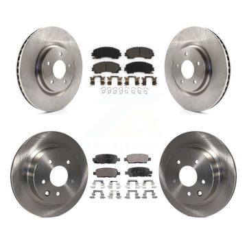 Front Rear Disc Brake Rotors And Ceramic Pads Kit For Nissan Rogue K8T-101598