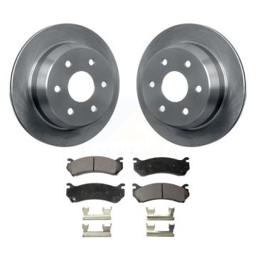 Rear Brake Rotor Ceramic Pad Kit For 2003 Chevrolet Silverado 2500 HD Suburban GMC Sierra K8T-101625
