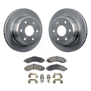 Rear Brake Rotors Ceramic Pad Kit For Chevrolet GMC Silverado 1500 Sierra Avalanche Yukon K8T-101635