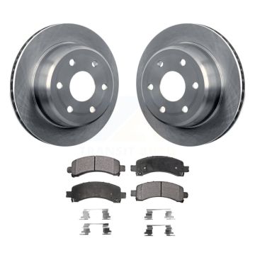 Rear Brake Rotors Ceramic Pad Kit For Chevrolet GMC Avalanche 1500 Express Yukon Tahoe XL K8T-101636