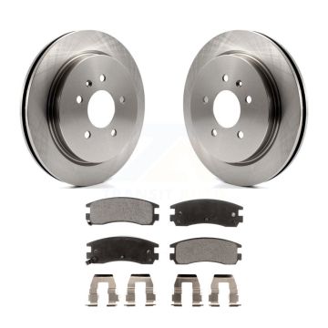 Rear Disc Brake Rotors & Ceramic Pad Kit For 2003-2004 Cadillac Seville With Vented Rotor K8T-101643