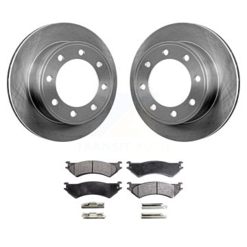 Rear Brake Rotor And Ceramic Pad Kit For Ford E-350 Super Duty E-250 Econoline Club Wagon K8T-101705