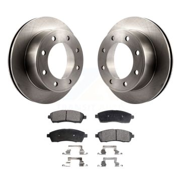 Rear Disc Brake Rotors And Ceramic Pads Kit For Ford F-350 Super Duty F-250 Excursion K8T-101706