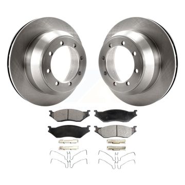 Rear Disc Brake Rotors & Ceramic Pad Kit For 2003 Ford F-550 Super Duty With 8 Lug Wheels K8T-101707
