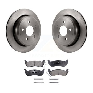 Rear Brake Rotor & Ceramic Pad Kit For Ford Crown Victoria Mercury Grand Marquis Marauder K8T-101718