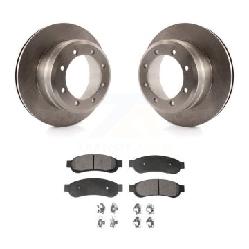 Rear Brake Rotors & Ceramic Pad Kit For 05-07 Ford F-350 Super Duty With Dual Wheels K8T-101728