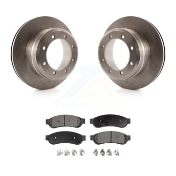 Rear Disc Brake Rotors And Ceramic Pads Kit For Ford F-350 Super Duty F-450 K8T-101729