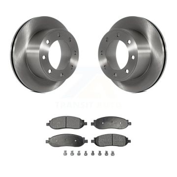 Rear Disc Brake Rotors And Ceramic Pads Kit For 2005-2007 Ford F-350 Super Duty F-250 K8T-101736