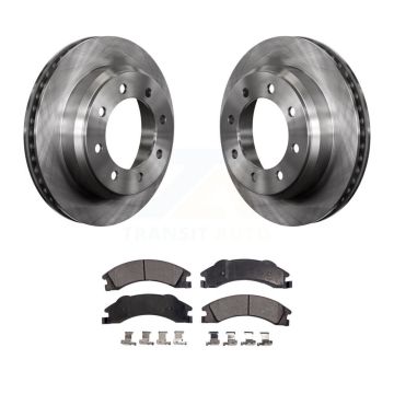Rear Disc Brake Rotor And Ceramic Pad Kit For Ford E-350 Super Duty E-250 E-150 Econoline K8T-101740