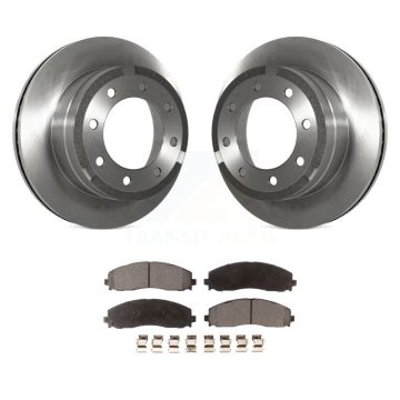 Rear Disc Brake Rotors And Ceramic Pads Kit For Ford F-350 Super Duty F-250 K8T-101755
