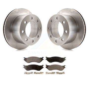 Rear Disc Brake Rotors And Ceramic Pads Kit For 2001-2002 Dodge Ram 2500 3500 K8T-101768