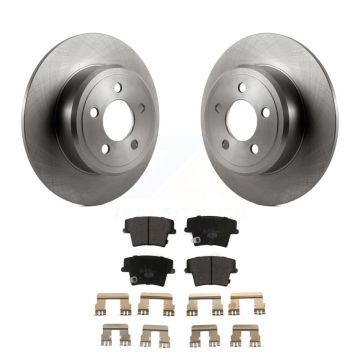 Rear Brake Rotor Ceramic Pad Kit For Dodge Chrysler 300 Charger Challenger Magnum Avenger K8T-101778