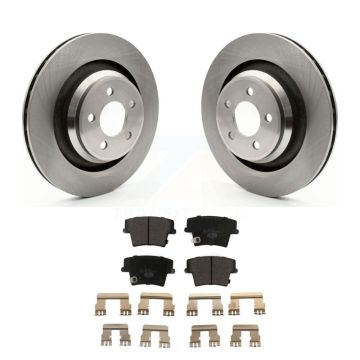 Rear Disc Brake Rotors And Ceramic Pad Kit For 2015 Dodge Charger R T Scat Pack with 6.4L K8T-101782