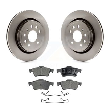 Rear Disc Brake Rotors And Ceramic Pads Kit For 2003 Saab 9-3 Sedan With Vented Rotor K8T-101922