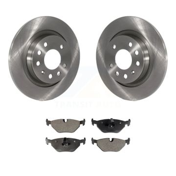 Rear Disc Brake Rotors And Ceramic Pads Kit For 2003 Saab 9-3 Sedan With Solid Rotor K8T-101924
