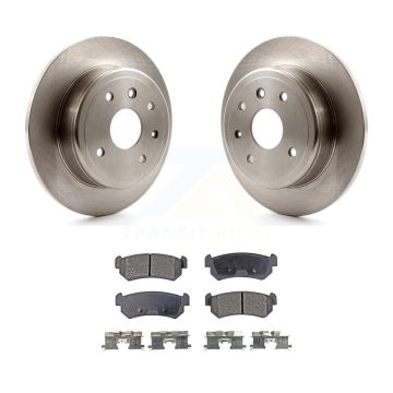 Rear Brake Rotor Ceramic Pad Kit For 04-06 Chevrolet Optra With 276mm Diameter K8T-101927