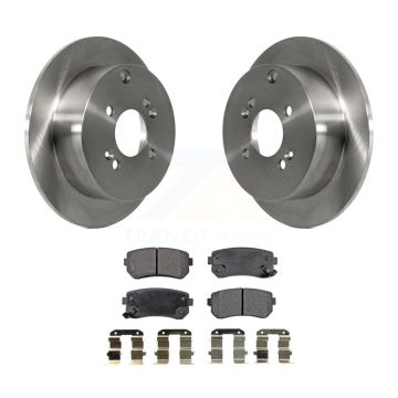 Rear Disc Brake Rotors And Ceramic Pads Kit For 2006-2010 Hyundai Accent Kia Rio5 Rio K8T-101946