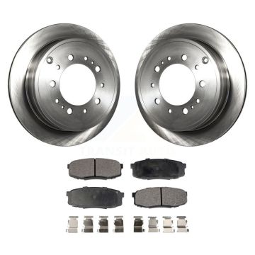 Rear Disc Brake Rotors Ceramic Pad Kit For Toyota Tundra Sequoia Lexus LX570 Land Cruiser K8T-101988