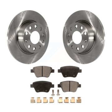 Rear Brake Rotors Ceramic Pad Kit For Volkswagen Jetta Golf Beetle Passat GTI Audi Eos A3 K8T-102042
